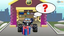 Cartoon for children about trucks and cars. Racing Cars and Monster Truck & the Race Track