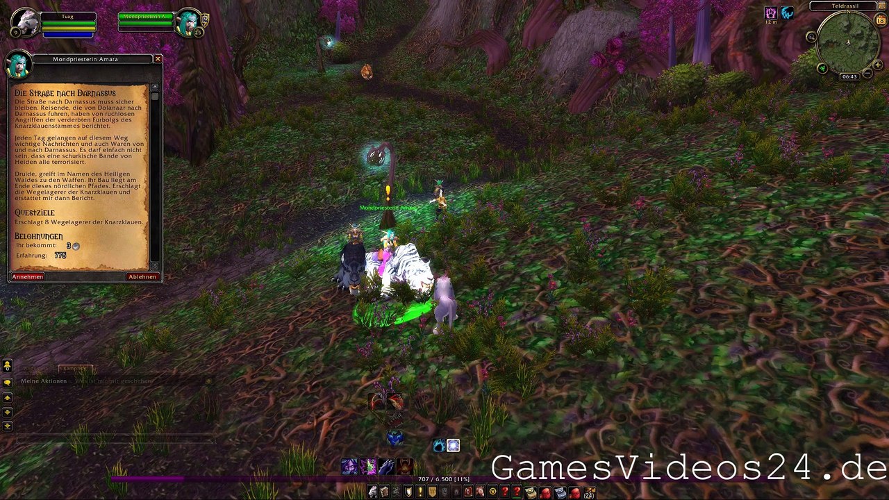 World of Warcraft Quest: Die Straße nach Darnassus