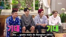 PT-BR | 16.07.17 - Happy Together CUT - SUHO vs Atriz Hwanhee - 'Eu gosto de BTS'
