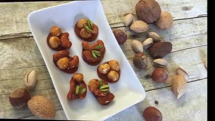 Almond and Honey Caramel Candy سوهان عسلی چند مغز