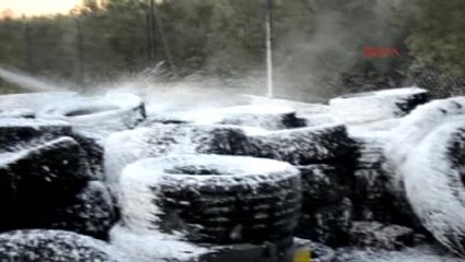 Manisa Lastikçi Dükkanında Korkutan Yangın