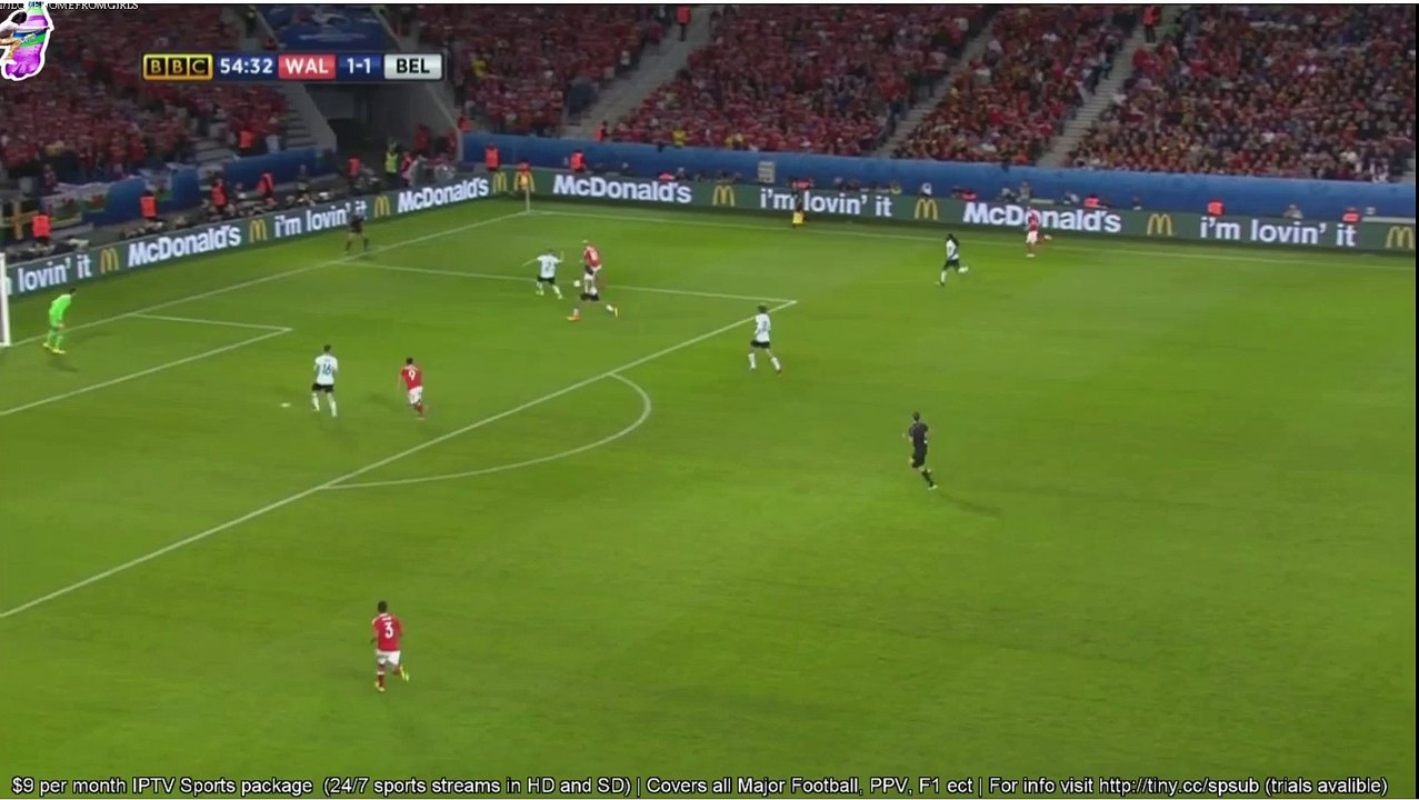 But de Robson Kanu - pays de Galles 2-1 Belgique 01.07.2016 HD