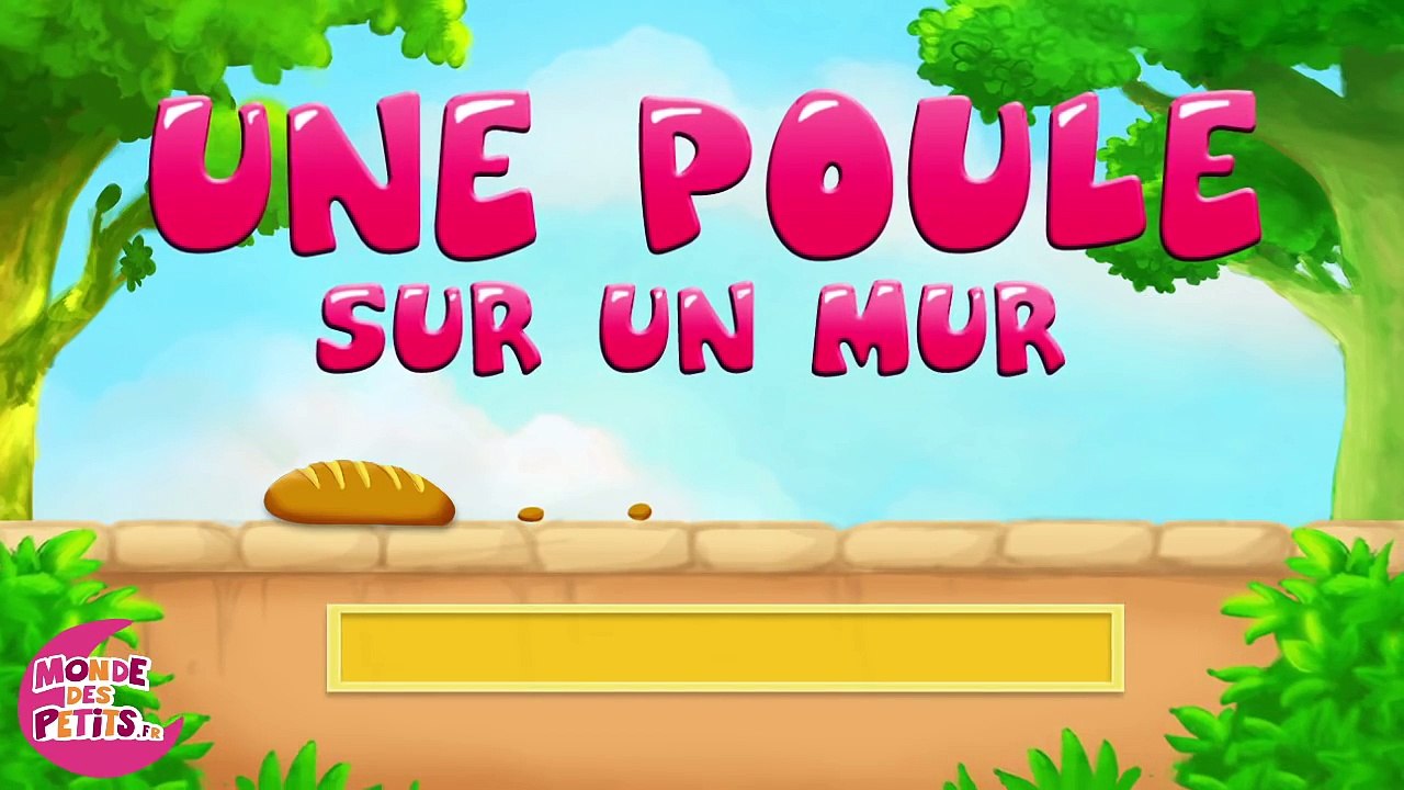 Une poule sur un mur