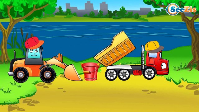 МУЛЬТИКИ про машинки - Грузовик, Экскаватор и Кран - Строительные машинки Мультфильмы для детей