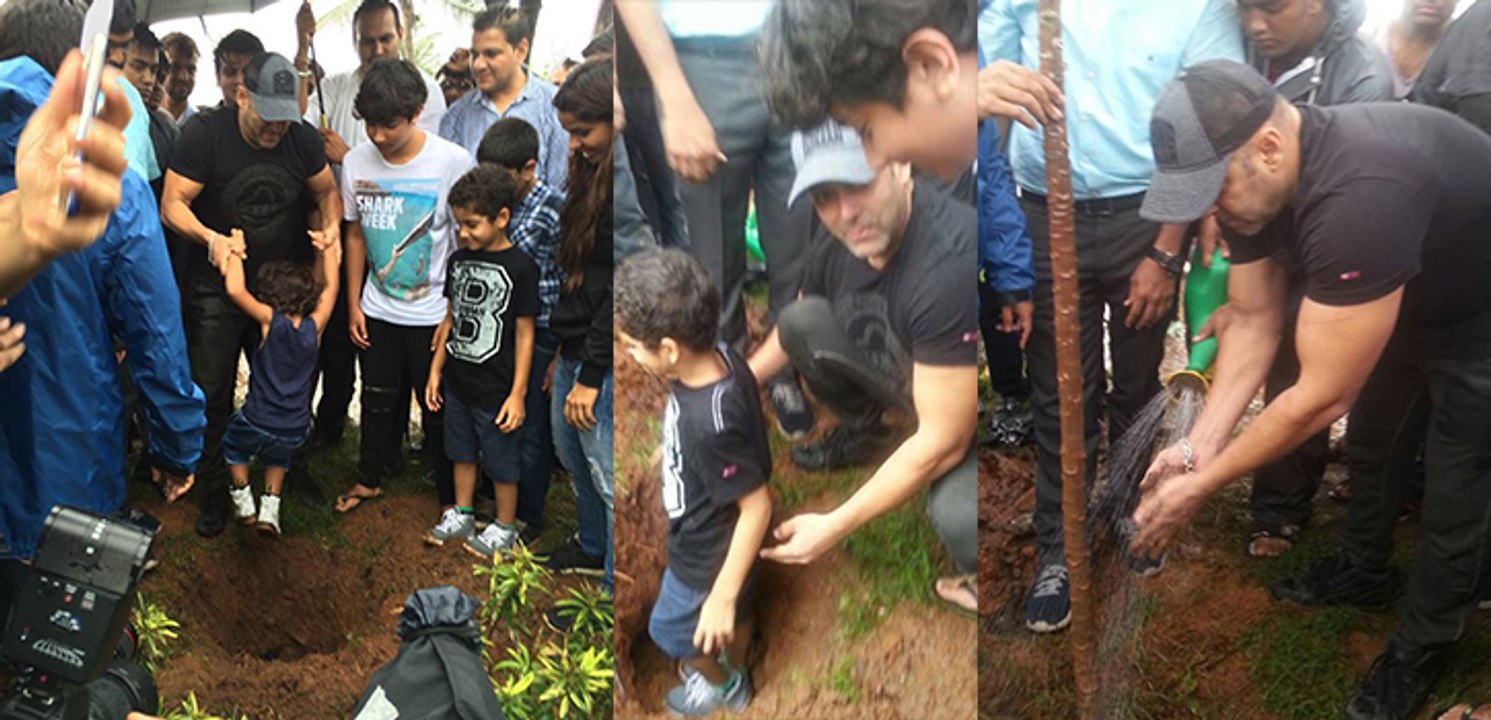 Salman Khan participates in BMC's planing 2 crore trees all over Maharashtra
