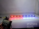 red blue LED flashing warning light bar stick with controller 66K TBE 168L 6C4