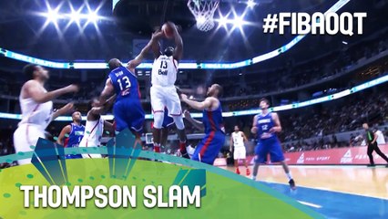 Thompson does the dirty work and slams it in!