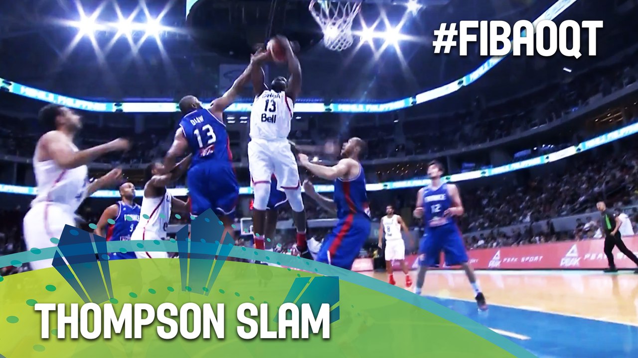 Thompson does the dirty work and slams it in!