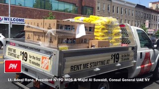 NYPD Muslim Officers distributes goods amongst needy during Ramadan