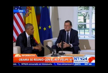 "Estamos preocupados por la situación en Venezuela": Obama durante encuentro con Rajoy en España