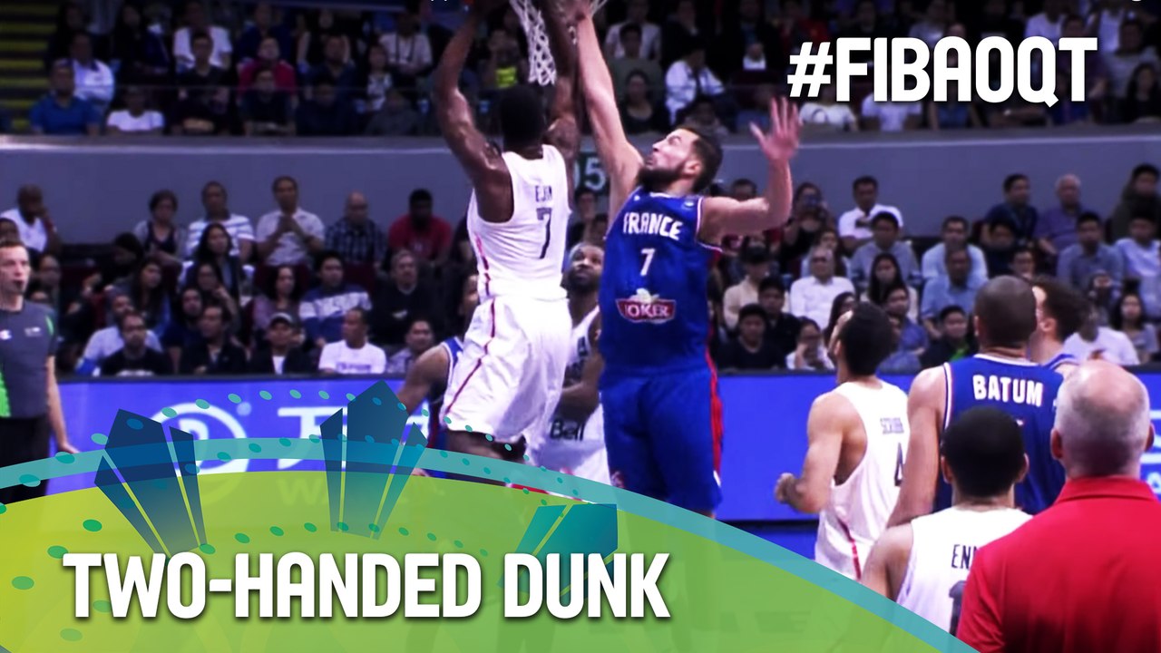 Ejim jumps off for the two-handed dunk