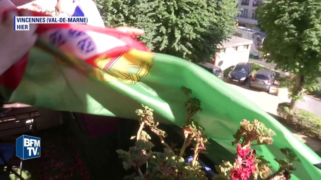 Un couple franco-portugais attend la finale de pied ferme