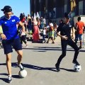 euro2016 #Football Vidéo Deux freestylers font le show au Trocadéro