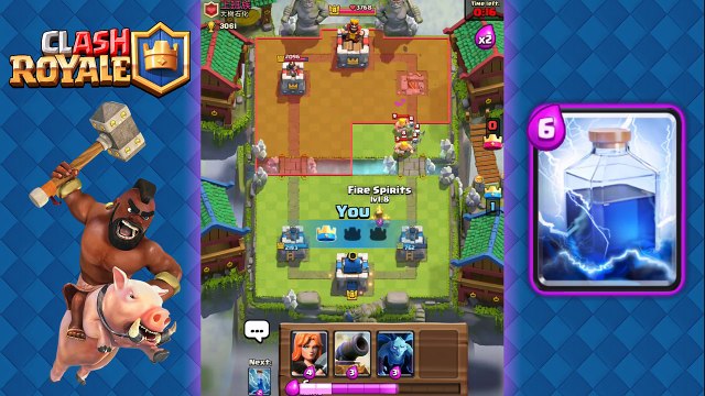Clash Royale - Amazing Hog Rider Lightning Deck and Strategy for Arena 5, 6, 7, 8