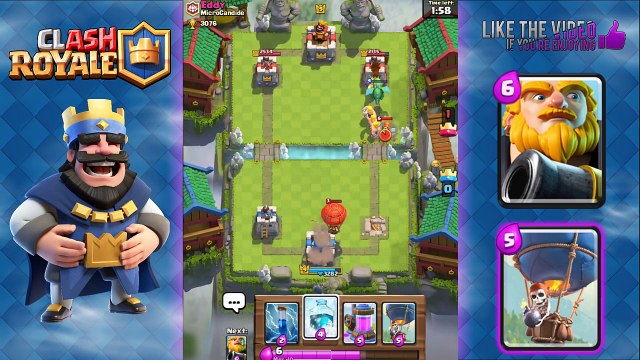 Clash Royale - Amazing Royal Giant Balloon Deck and Attack Strategy for Arena 7 & Arena 8