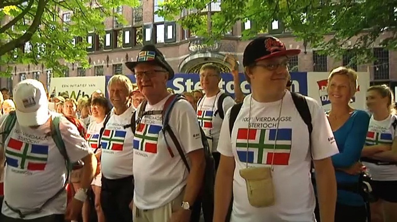 Ambassadeurs voor Groningen wandelen naar vierdaagse - RTV Noord