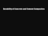 Read Durability of Concrete and Cement Composites PDF Full Ebook