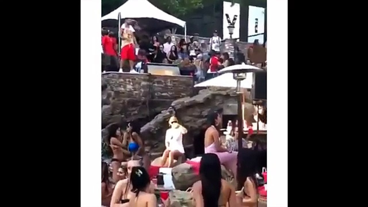 Girls Fight At Drake's Memorial Day Pool Party