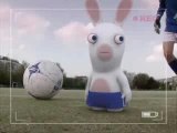 les lapin fou font du foot
