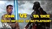 Culebrón en Star Wars Battlefront John Boyega VS EA DICE por el modo Historia