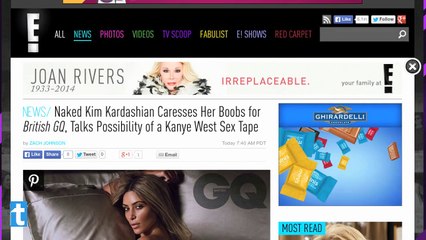 Naked Kim Kardashian boobs