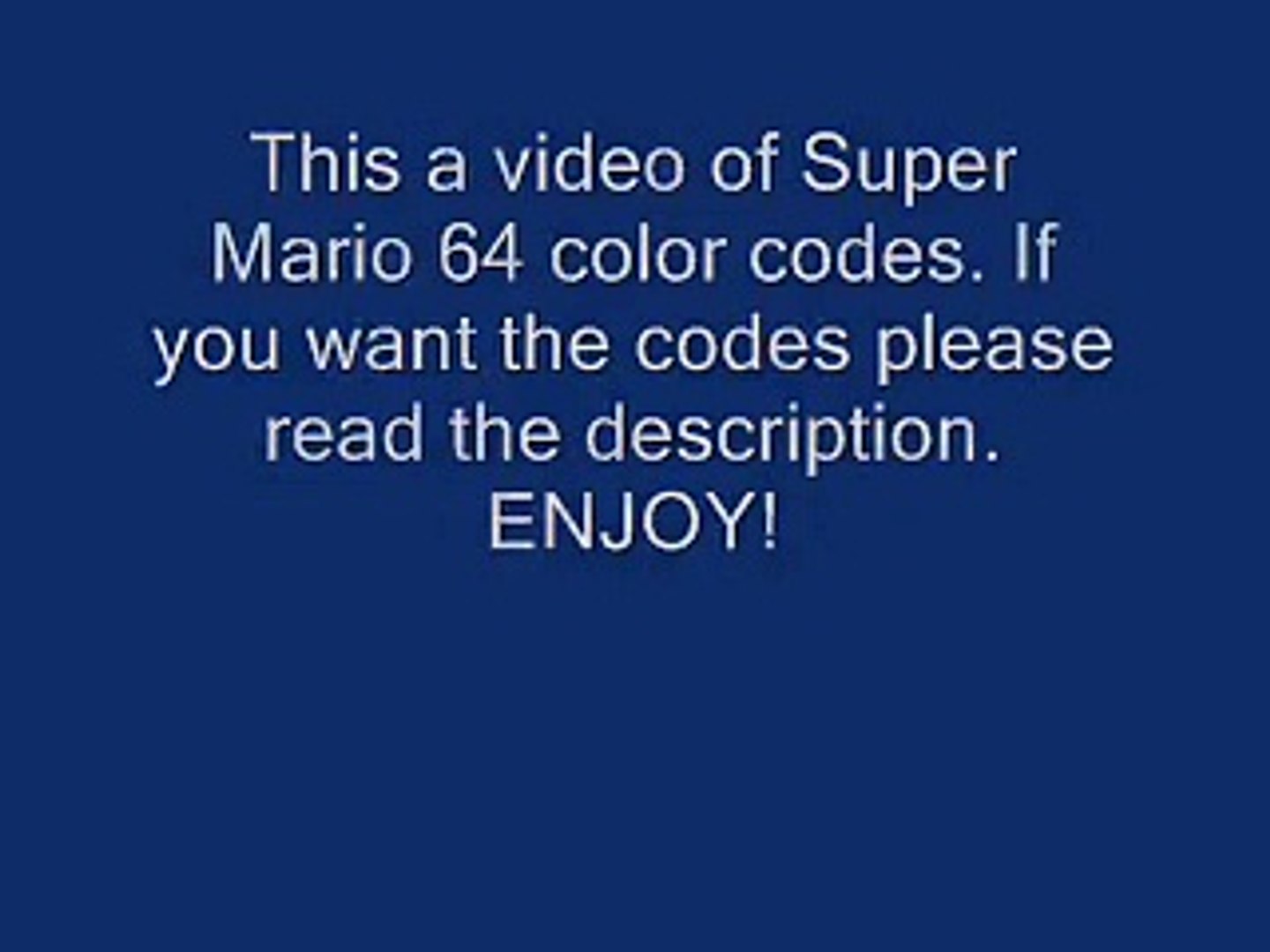 super mario 64 codes