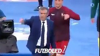 Cristiano Ronaldo Full Funny Reaction with His Coach Euro Final 2016