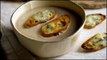 Recipe Creamy Mushroom Soup with Blue Cheese Toasts Recipe