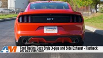 2015-2016 Mustang V8 Ford Racing Exhaust Sound Clip Boss Style X-pipe and Side Exhaust Review