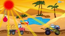 Cars & Trucks construction cartoon for children. Racing Car and Truck Compilation. Cartoons for kid