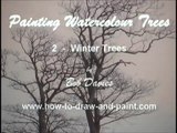 Painting Watercolour Trees 2 - Winter Trees