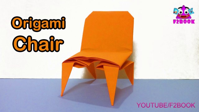 Origami Chair Folding Instructions How to Make an Origami Chair F2BOOK 167 Video Tutorial
