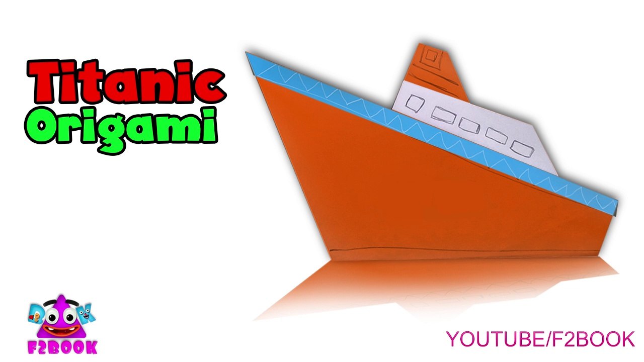 Paper Steam Boat - Origami for kids Craft Art  F2BOOK  Video Tutorial  165