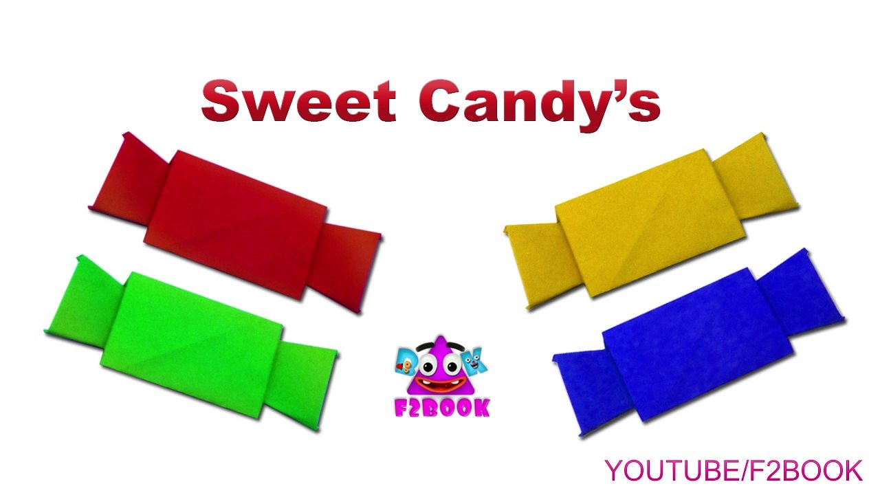 Sugar Candy  Paper Folding Craft for Childrens || Origami for kids || F2BOOK Video 161