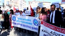 Sivas'ta Atanamayan Öğretmenlerden Protesto
