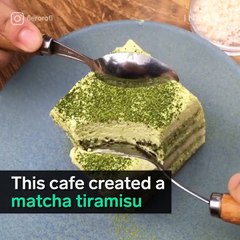 This cafe created a matcha tiramisu