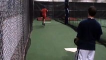 10 yr old pitcher Jaye McNeil throwing 55  mph Fastball @ Extra Innings Pitching Lesson