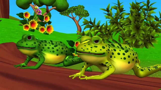 Five little Speckled Frogs - 3D Animation English Nursery Rhymes for Children with Lyrics