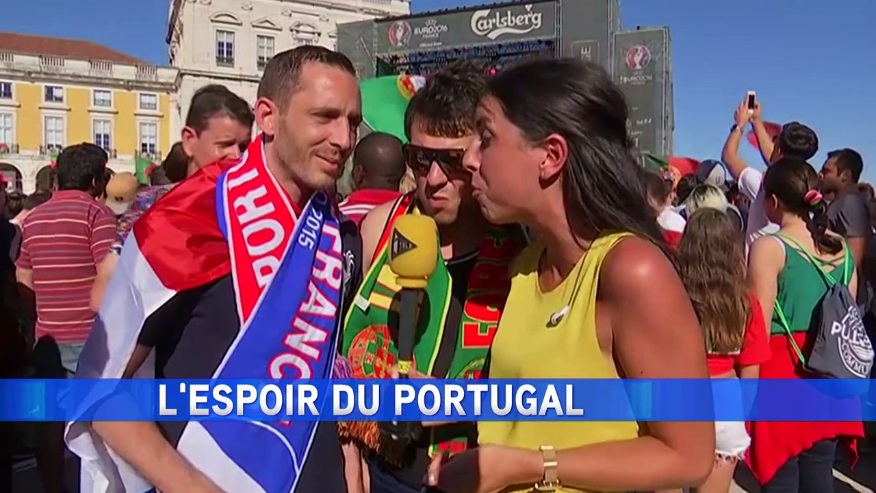Quenelle d'un supporter portugais en direct sur iTélé