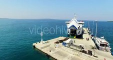 Ferry Docked At Olib Harbour, Croatia 1 - Stock Footage | VideoHive 15754228