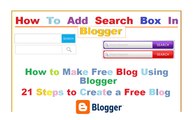 How To Add Search Box In Blogger - Hindi Urdu