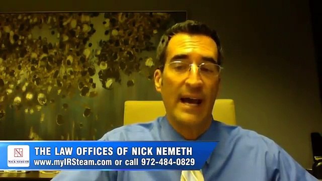 Tax Attorney Nick Nemeth Explains the Importance of a Local Dallas Lawyer When Dealing With the IRS