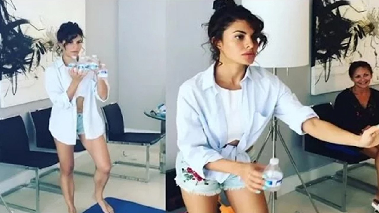 Jacqueline Fernandez FUNNY Magic Trick With Bottles
