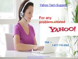 Call on toll-Free 1-877-776-6261     Yahoo Tech Support