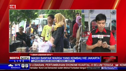 Banyak Warga di Stasiun Senen Kembali ke Jakarta