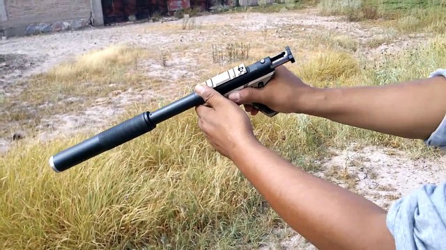 prueba silenciador cal .22 lr METALLICO ARMORY en pistola ruger 22-45 personalizada
