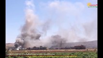 Алеппо 11.07.2016 ВКС РФ разбомбили очередной конвой ДАИШ с горючим