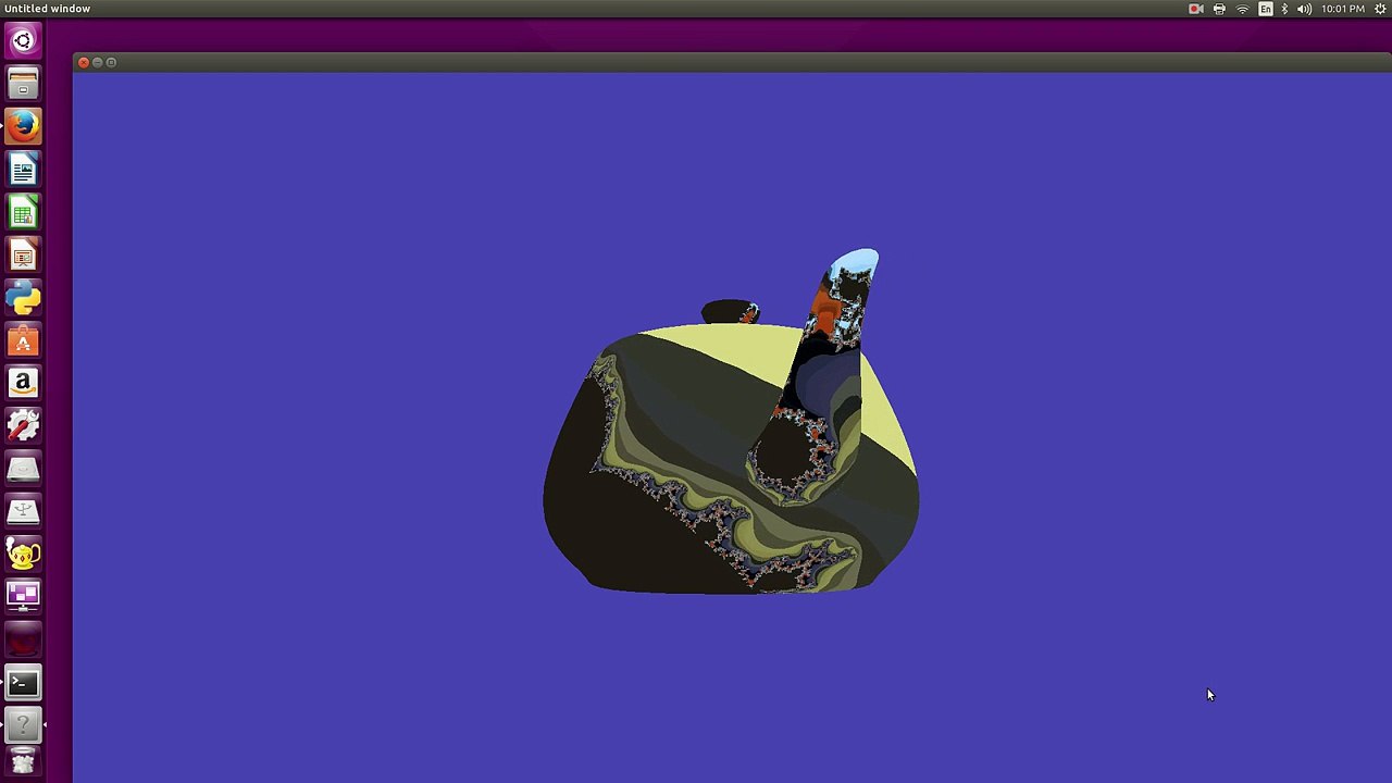 Pi3D Mandelbrot on a Teapot