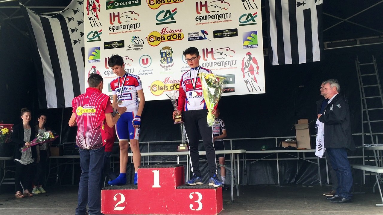 podium Alexandre ROPARTZ -championnat de bretagne cyclisme 2016