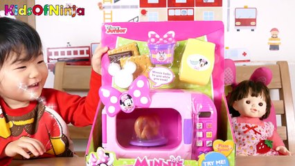 Minnie Mouse Marvelous Microwave Playset Kid Toy Review with Baby Doll Popochan